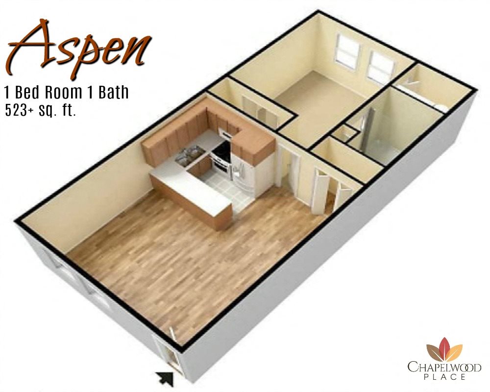 Floor Plans of Chapelwood Apartments in Henderson, KY